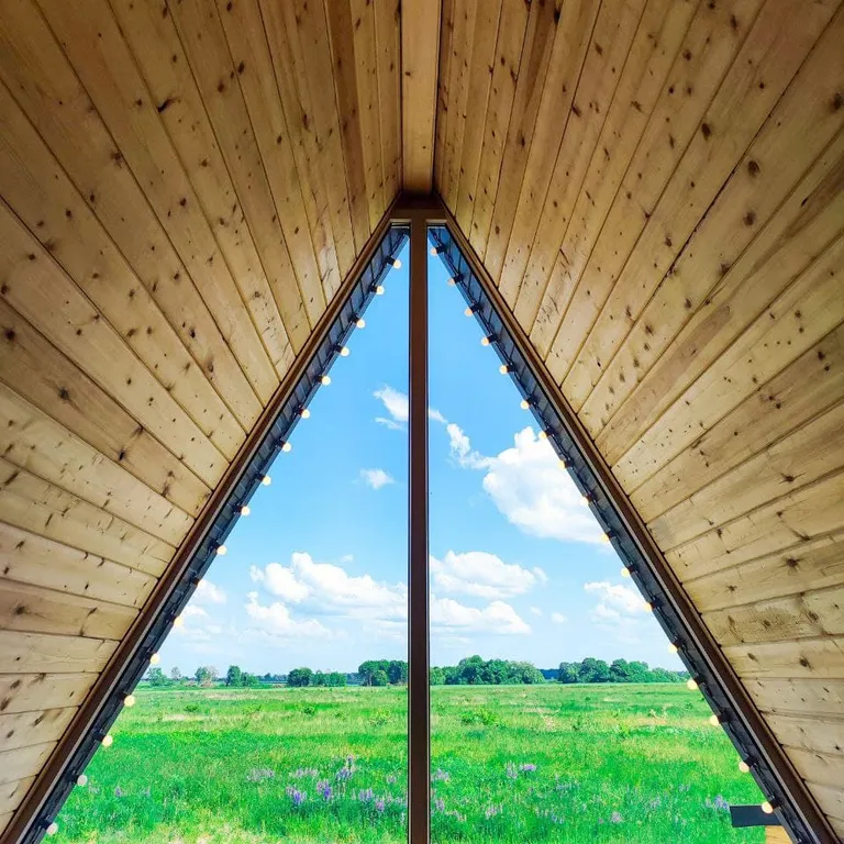 Коттедж А-фрейм дом с банным чаном — Матросово