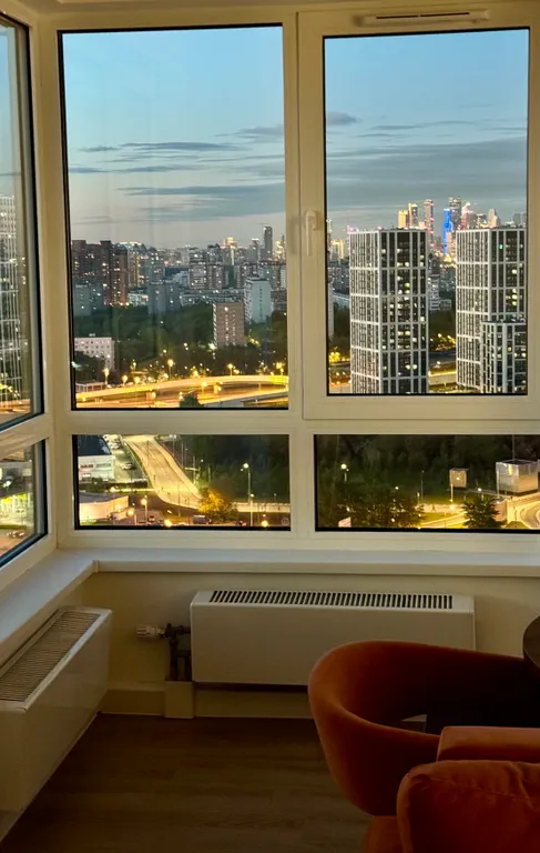 Квартира Евро-трёхкомнатная квартира с потрясающим видом на город у метро Аминьевская — Москва