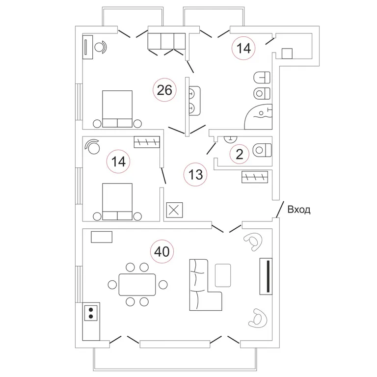 Просторная квартира в особняке гнездо