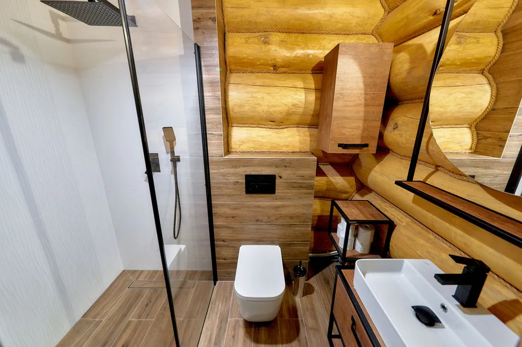 Шале с баней бассейном и видом на озеро