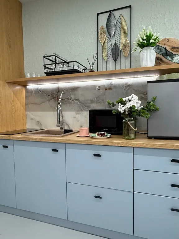 Просторная студия Мятный лён на 31 этаже в шаге от Тинькофф-холл