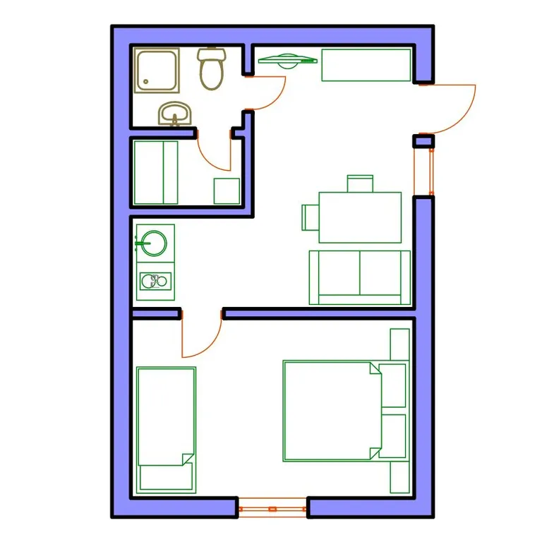 Квартира Апартамент двухкомнатный с финской сауной номер 6 — аренда посуточно в Петрозаводск