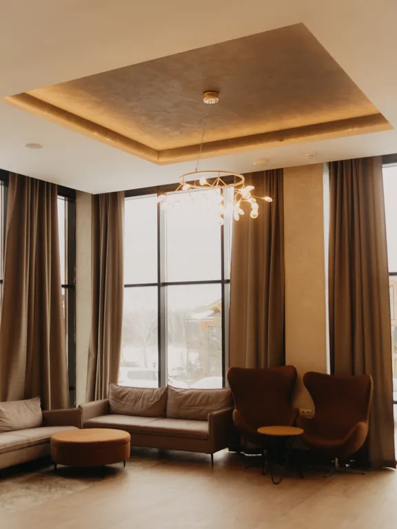 С потрясающим видом с 8 этажа, наслаждайся видом не вставая с кровати