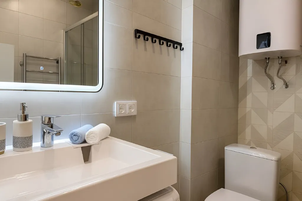 Студия с балконом и парковкой, рядом с набережной