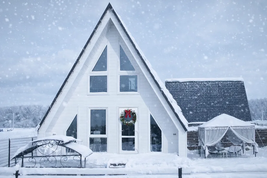 Коттедж Стильный A-frame с баней/сауной и сибирским чаном на дровах. — аренда посуточно в Бронницы