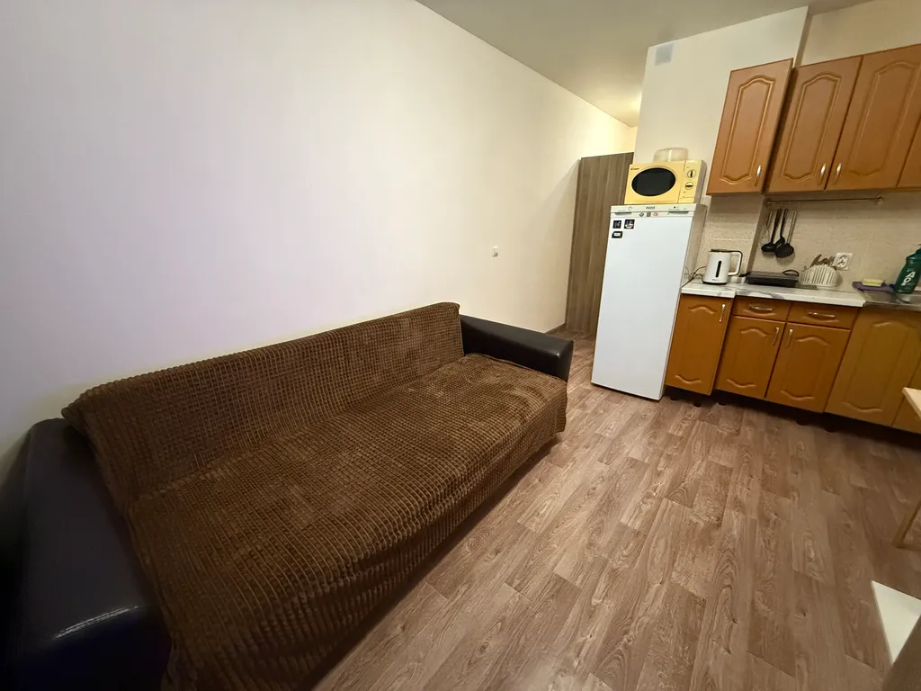 Студия - диван, стиралка холодильник, микроволновка