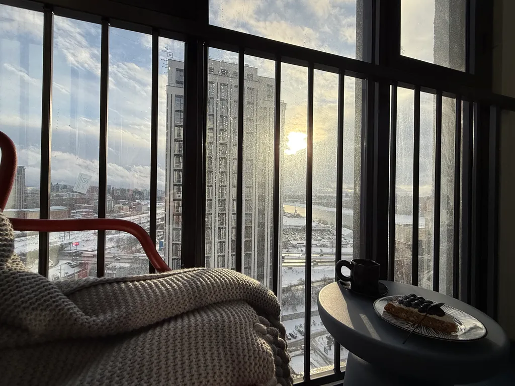 Квартира Квартира Яркий дизайн, панорама на реку прямо с кровати — Новосибирск