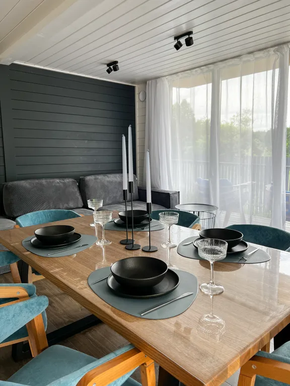 Дом на берегу пруда в Эко-местечке с банным чаном