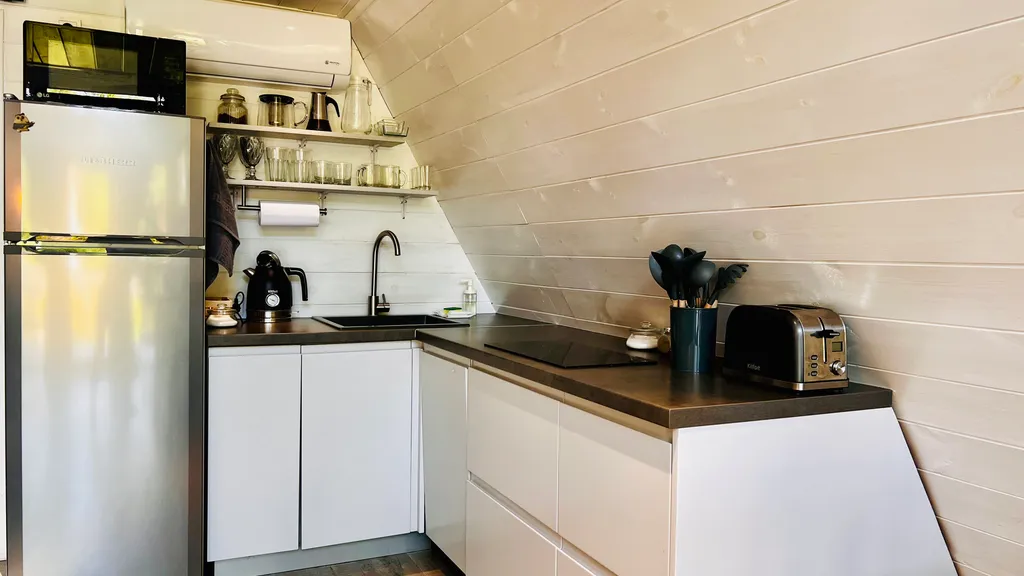 Дом A-Frame с баней