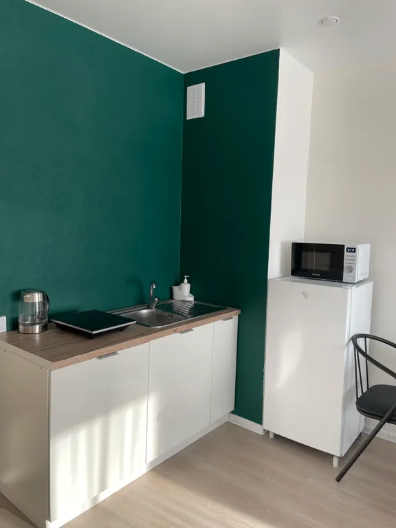 Красивая и уютная студия с видом на закат