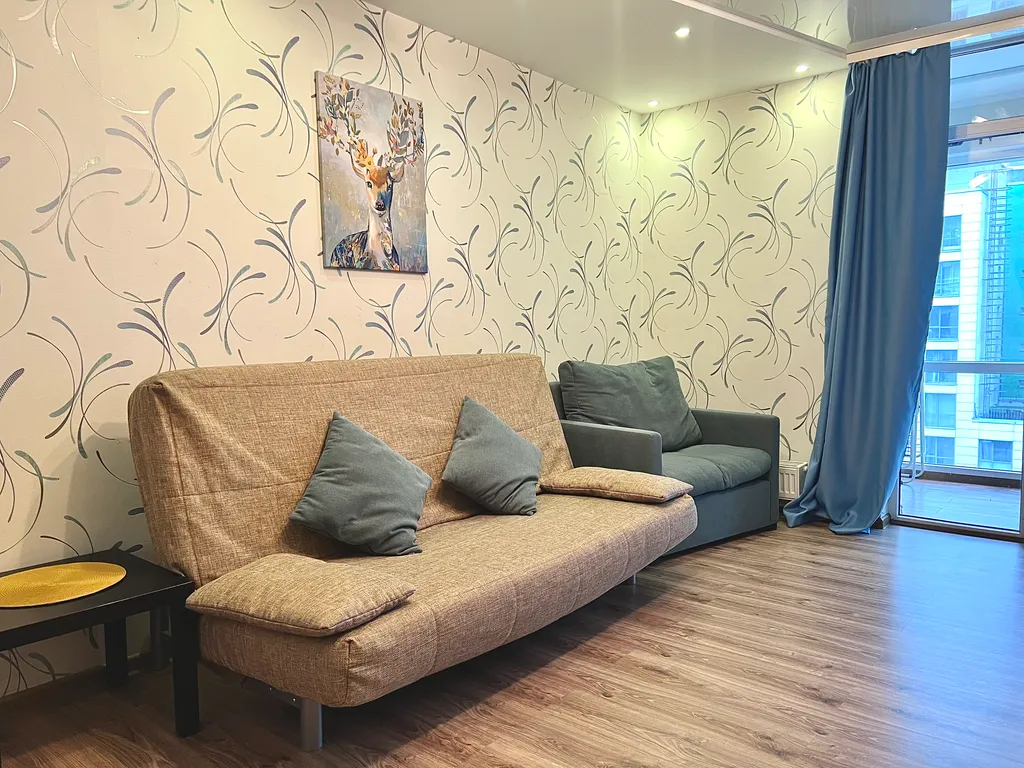 Большая семейная квартира с джакузи, двумя спальнями, кухней-гостиной