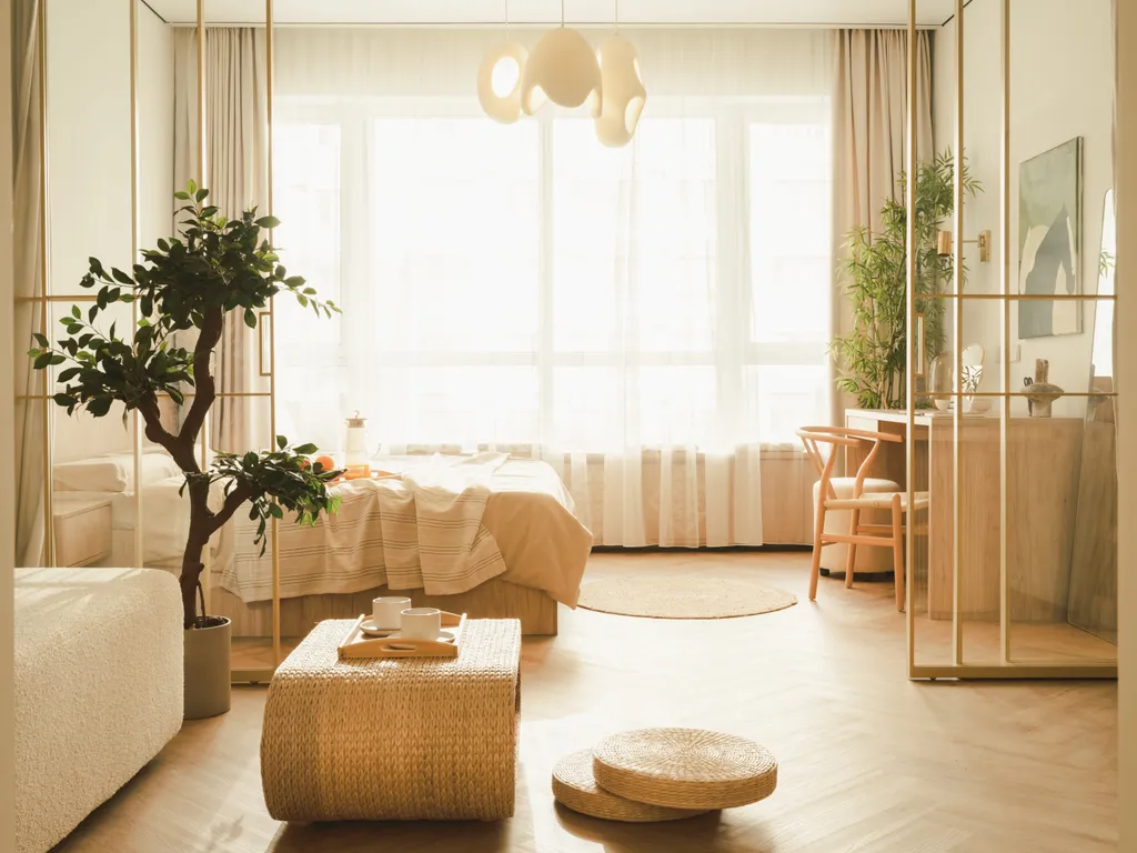 Квартира Japandi in Meridian — Алматы