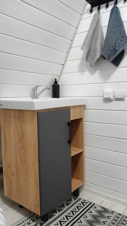 Новый дом a-frame с баней на дровах