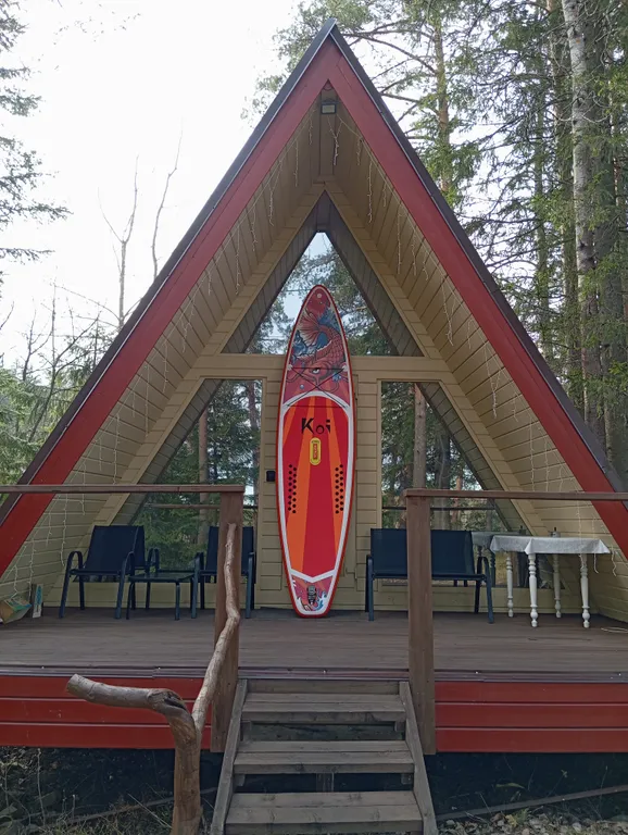 А-фрейм дом на горе