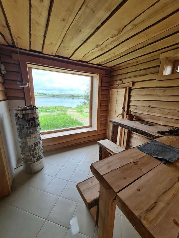 Уникальное панорамное шале с баней прямо на берегу водохранилища