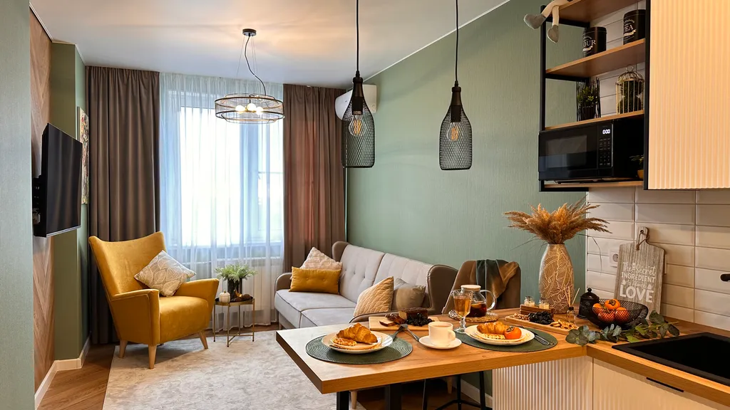 Евродвушка около МЦД-3, с видом на парк