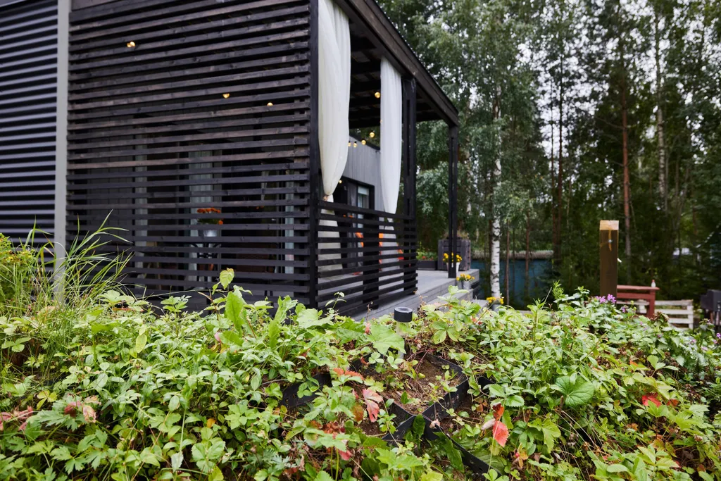 Дом в лесу рядом с озером