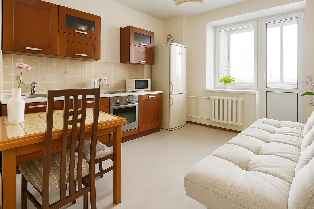 Квартира Квартира Уютная 2-комнатная студия в центре города — Новосибирск