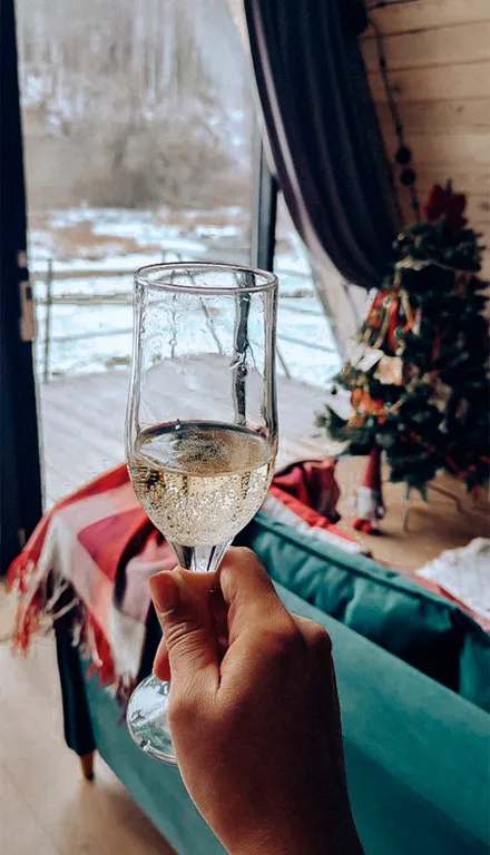 Двухэтажный а-фрейм 2 с панорамным остеклением и террасой