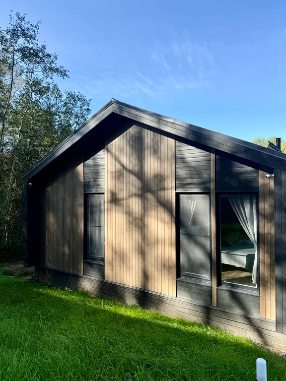 Семейный дом с панорамной сауной и камином