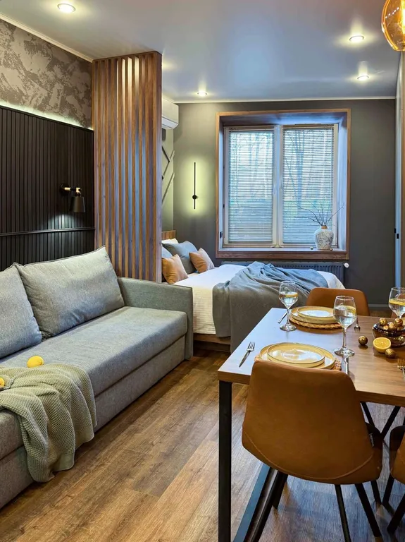 Новая студия с дизайнерским ремонтом