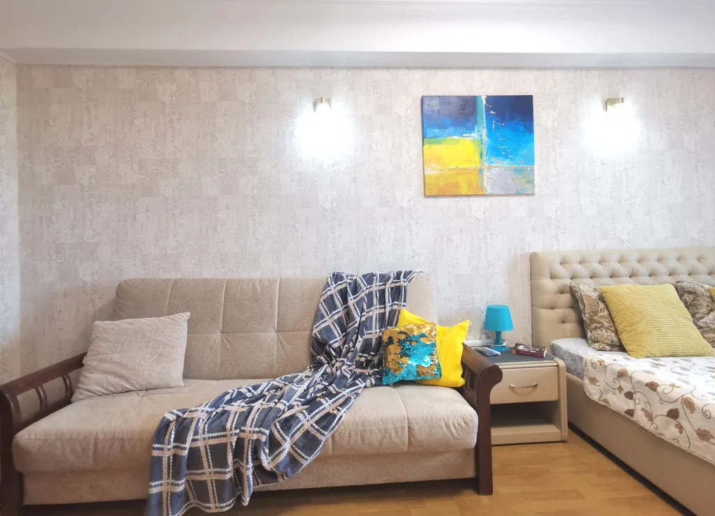 Солнечная квартира с видом на город — аренда посуточно в Самара