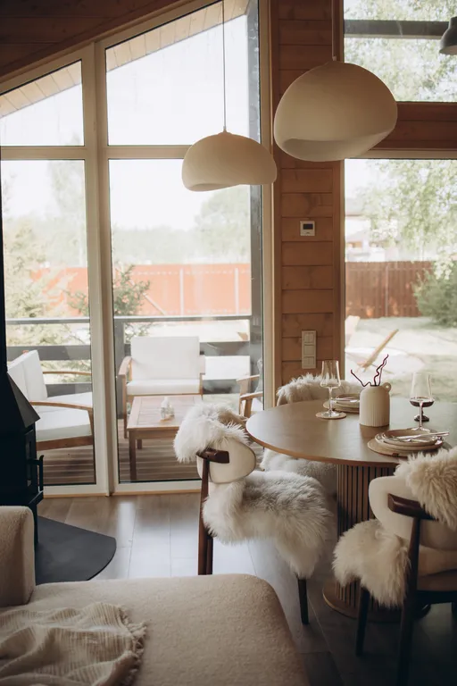 Коттедж Панорамный дом из пинтерест с камином и сауной — Семеновское