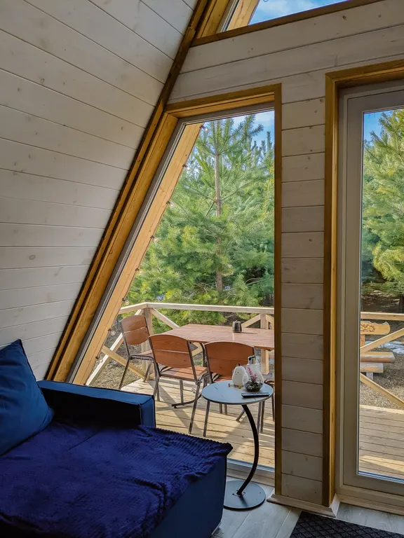 Уютный домик с чаном и баней в сосновом лесу