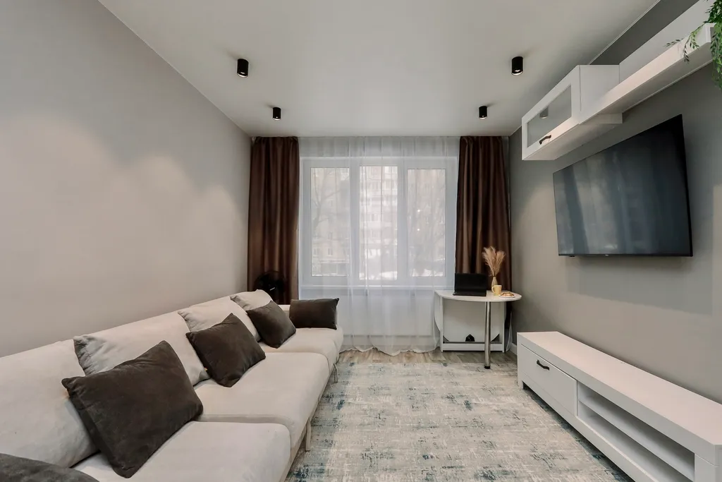 Стильная евро-двушка с дизайнерским ремонтом в ЖК Панорама Plaza