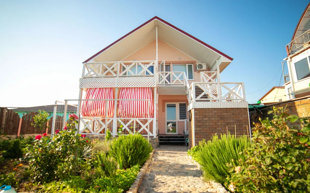 Квартира Квартира Двухкомнатный шестиместный номер на втором этаже с видом на море — Витино