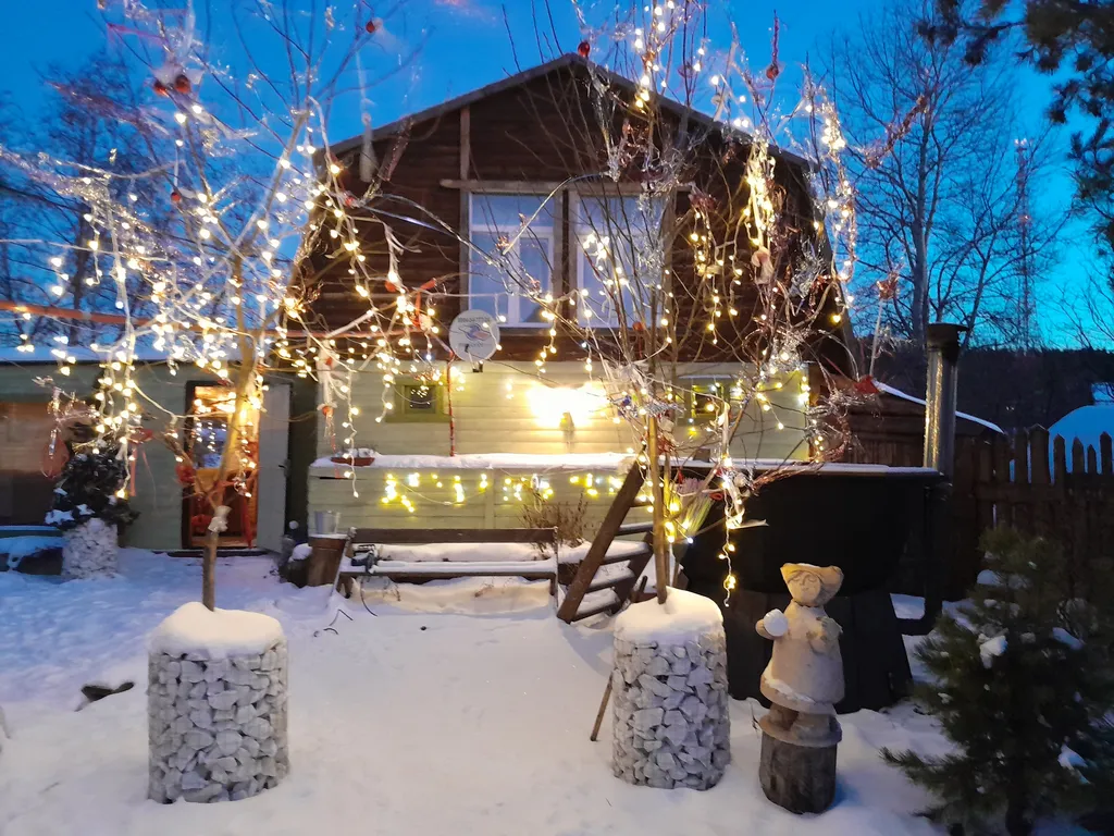 Дом на реке шале Венеция с чаном и вместительной банькой