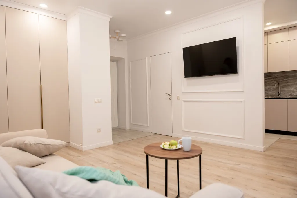 Нежная квартира с дизайнерским ремонтои