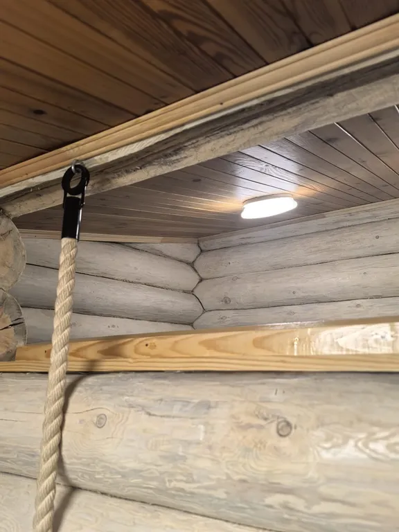 Меличуярви дом из бревна с сауной на берегу озера у самого леса