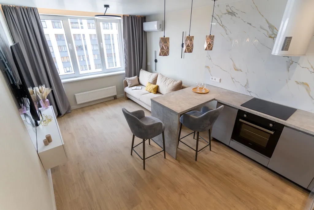 Уютная евродвушка на 19 этаже