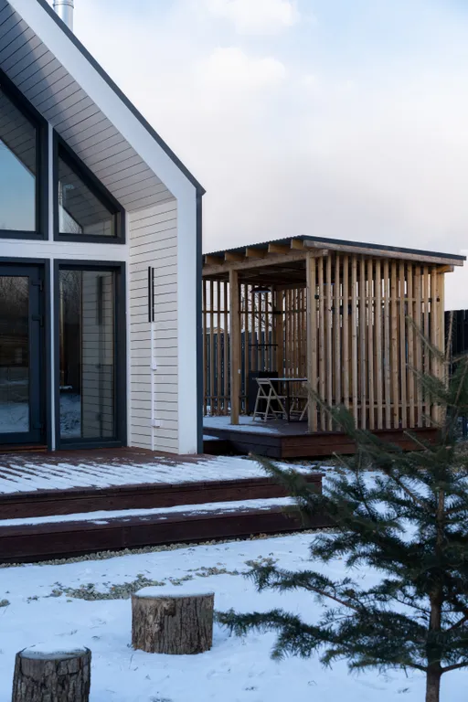 Fanza House - домик с сауной, чаном, камином, проектором и беседкой