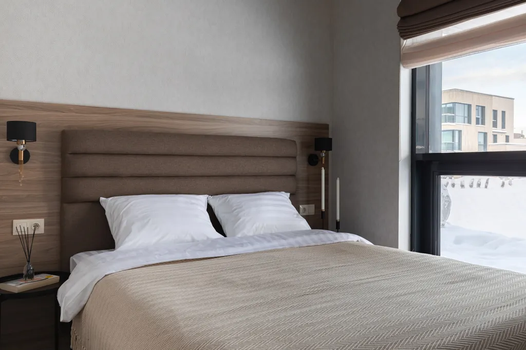 Квартира Охта Сьют 4 с большой террасой на 1 этаже, с видом на лес — аренда посуточно в Мистолово