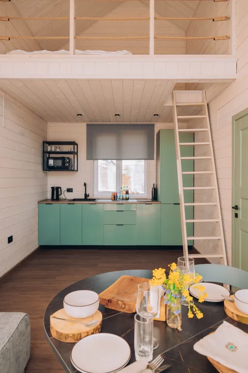 Гостевой домик с панорамными окнами