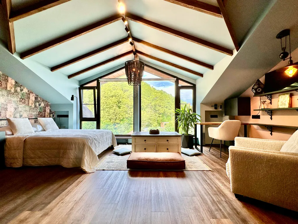 Квартира Двухуровневый апартамент с видом на горы — аренда посуточно в Красная Поляна