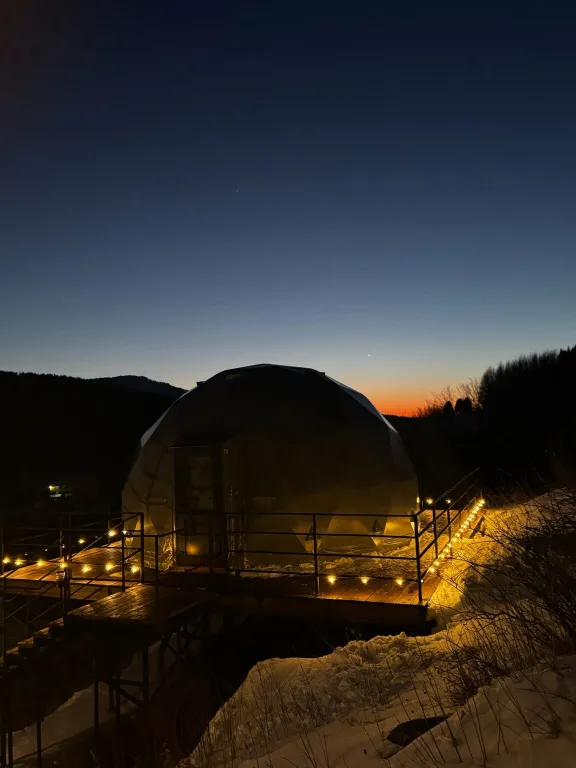 Теплая сфера геокупол на горе - глэмпинг 11 Гор Алтая (Белокуриха)