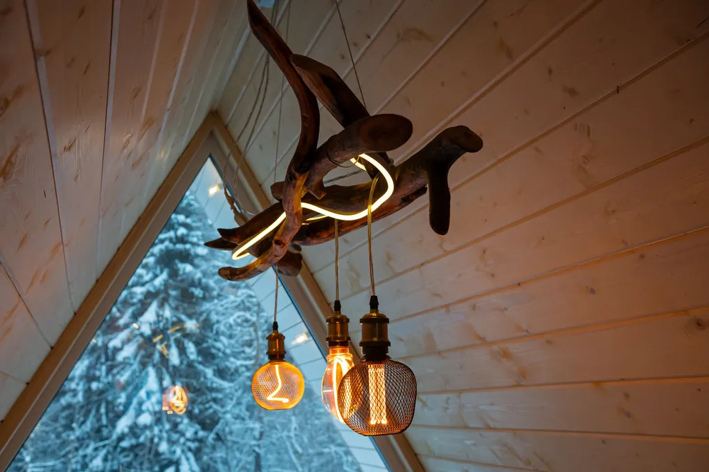 Коттедж Коттедж Уютный а-фрейм с камином и купелью на террасе — Сычево