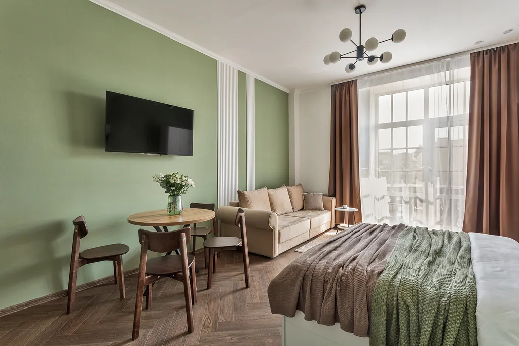 J&N Apartments Дизайнерская видовая студия с балконом