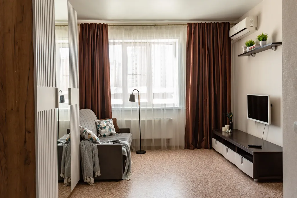 Уютная 1-комнатная квартира, 40 м², 2 кровати