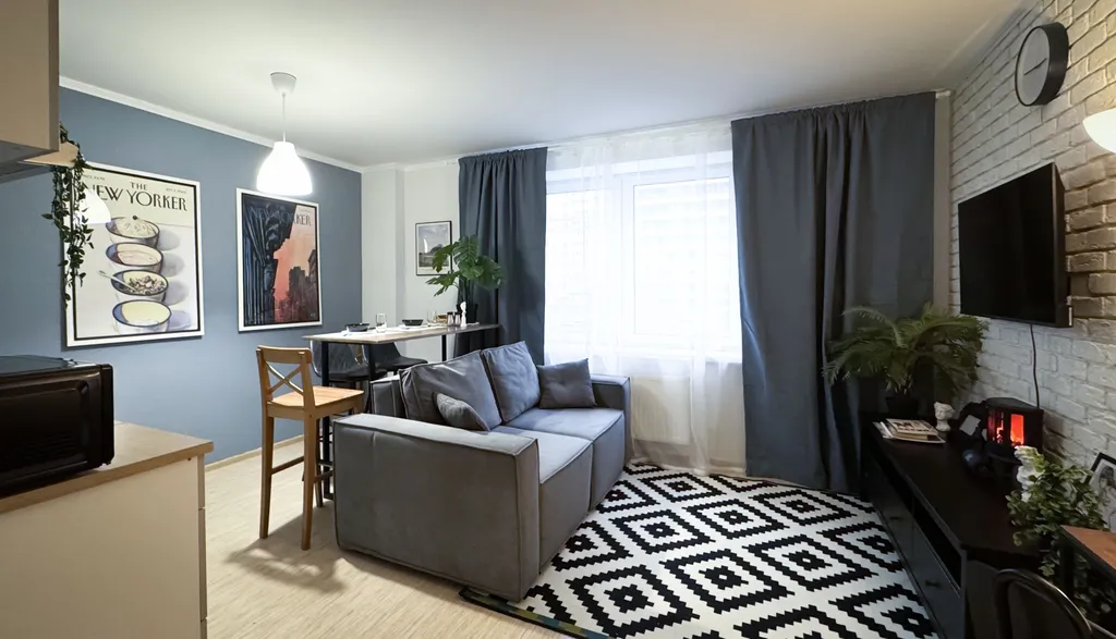 Квартира Стильная уютная студия рядом с метро — аренда посуточно в Мурино