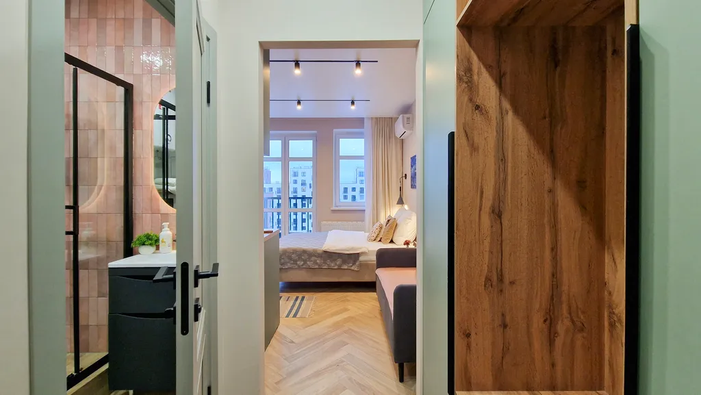 Квартира Квартира Дизайнерская студия в Сердце Ярославля с панорамой на город и балконом — Ярославль