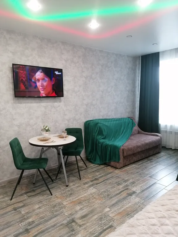 Современная студия с огромной ванной