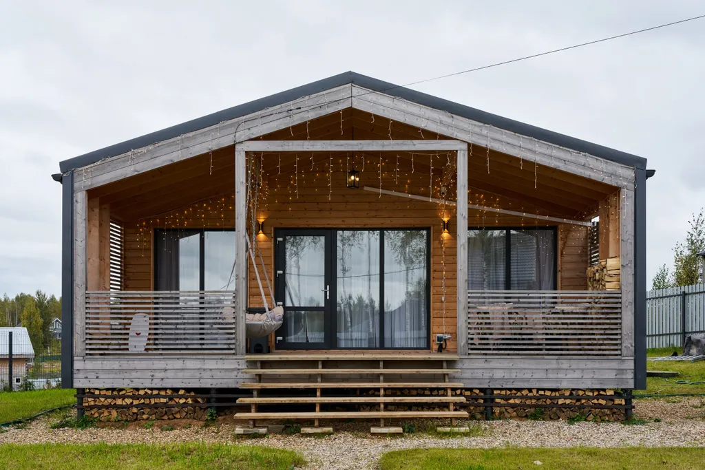 Панорамный дом у озера Сенеж рядом с банным комплексом