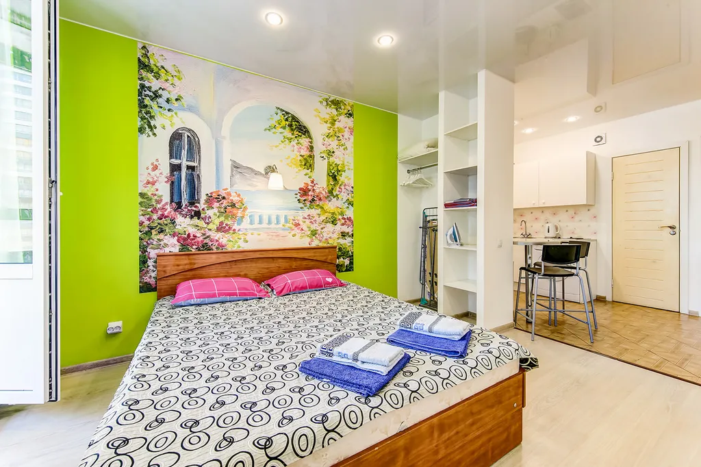 Квартира У метро Девяткино, 3 минуты пешком от метро — аренда посуточно в Мурино