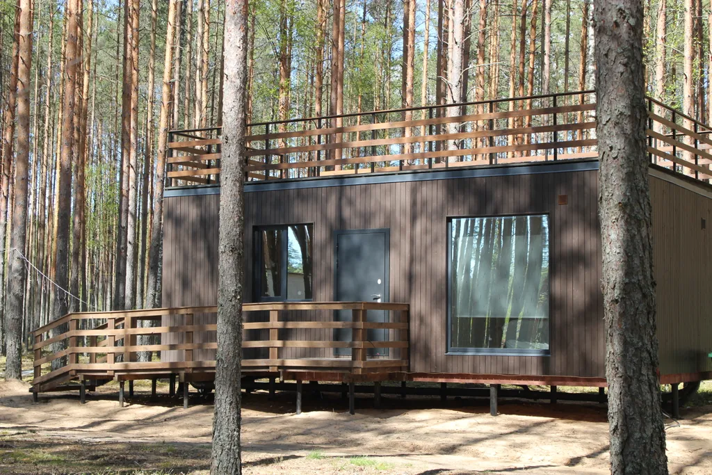 Дом с 2 спальнями и панорамным видом на лес