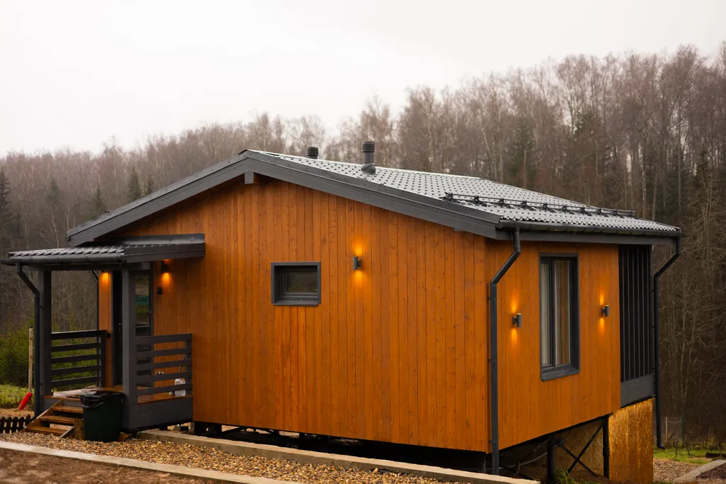 Дом Бархат с горячей купелью и панорамным видом на лесной склон