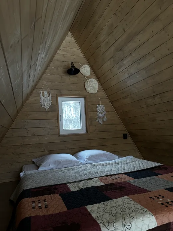 Дом в стиле a-frame в лесу в 10 км от Смоленска рядом с р. Днепр